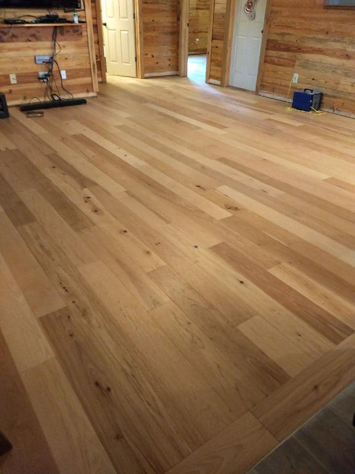 A plywood floor works A plywood floor works